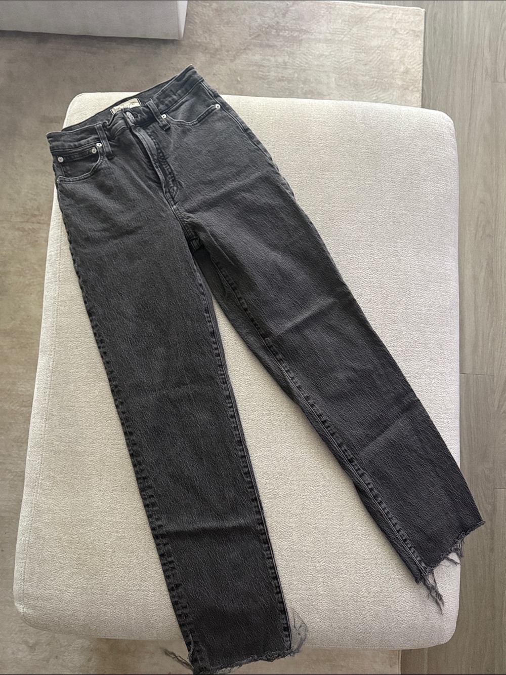 Madewell Black Perfect Vintage Straight-Leg High-Rise Jeans